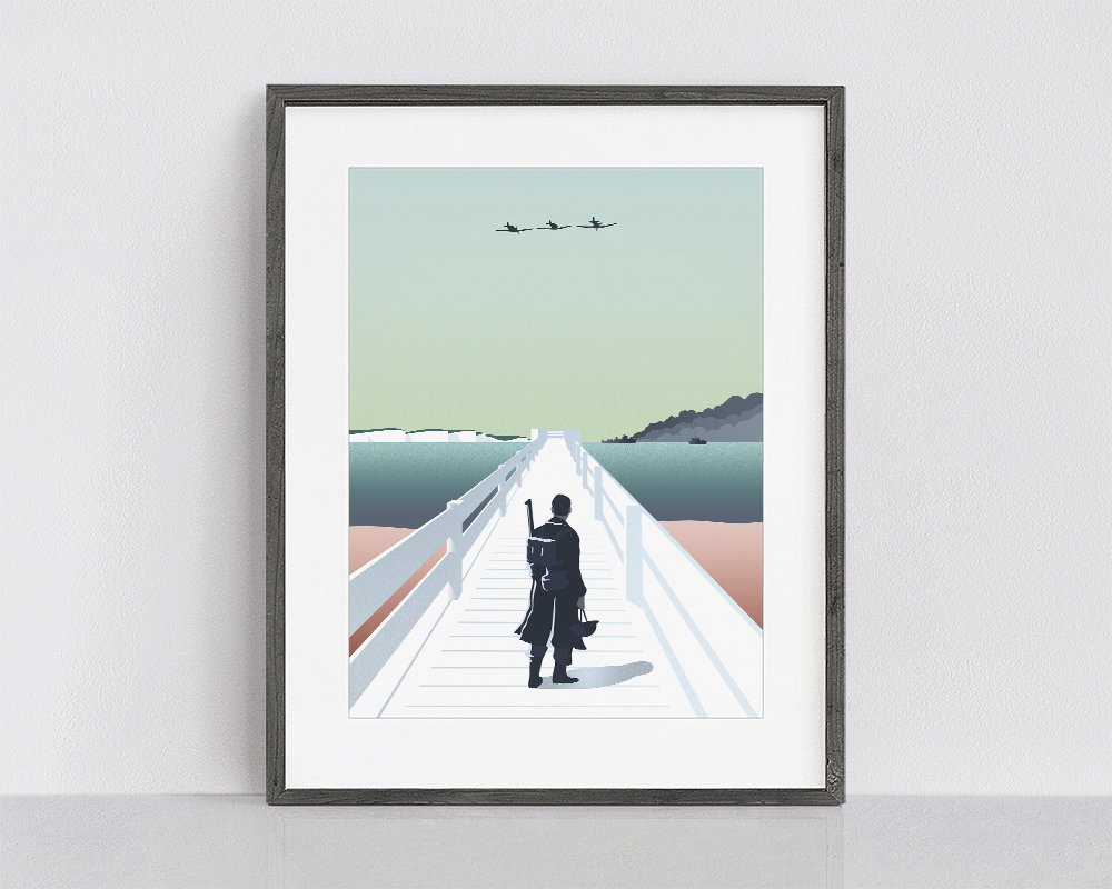 Art Print Christopher Nolan Vintage USEU Sizes Framed Poster Minimalist Movie Poster Retro Dunkirk Wall Decor