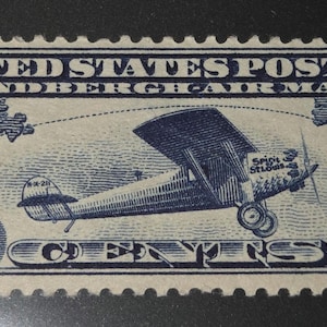 1927 U.S. Scott C10 AIRMAIL Lindbergs Spirit of St. Louis 10  CENT stamp MNH
