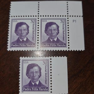1997 u.s. Scott# 3166 Padre Felix Varela pair and single stamp MNH FREE SHIPPING