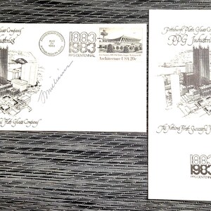 1980s PPG Industry First day cover Mint 1983 postmark Pittsburg Plate centennial Blueboxlot9