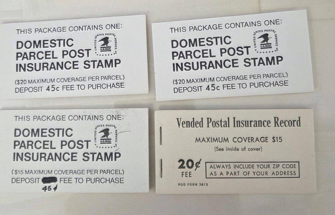 USPS Us Scott Q12 Q14 Q15 Domestic Parcel Post Insurance Stamp 20 45 50