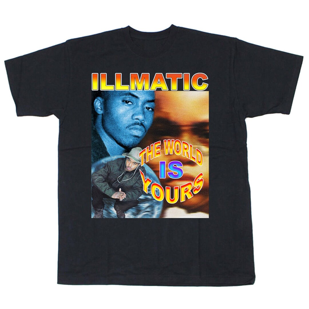 Nas illmatic Tシャツ　ヴィンテージ Vintage Style Authentic Nas Rap Tee T-shirt Black Illmatic the