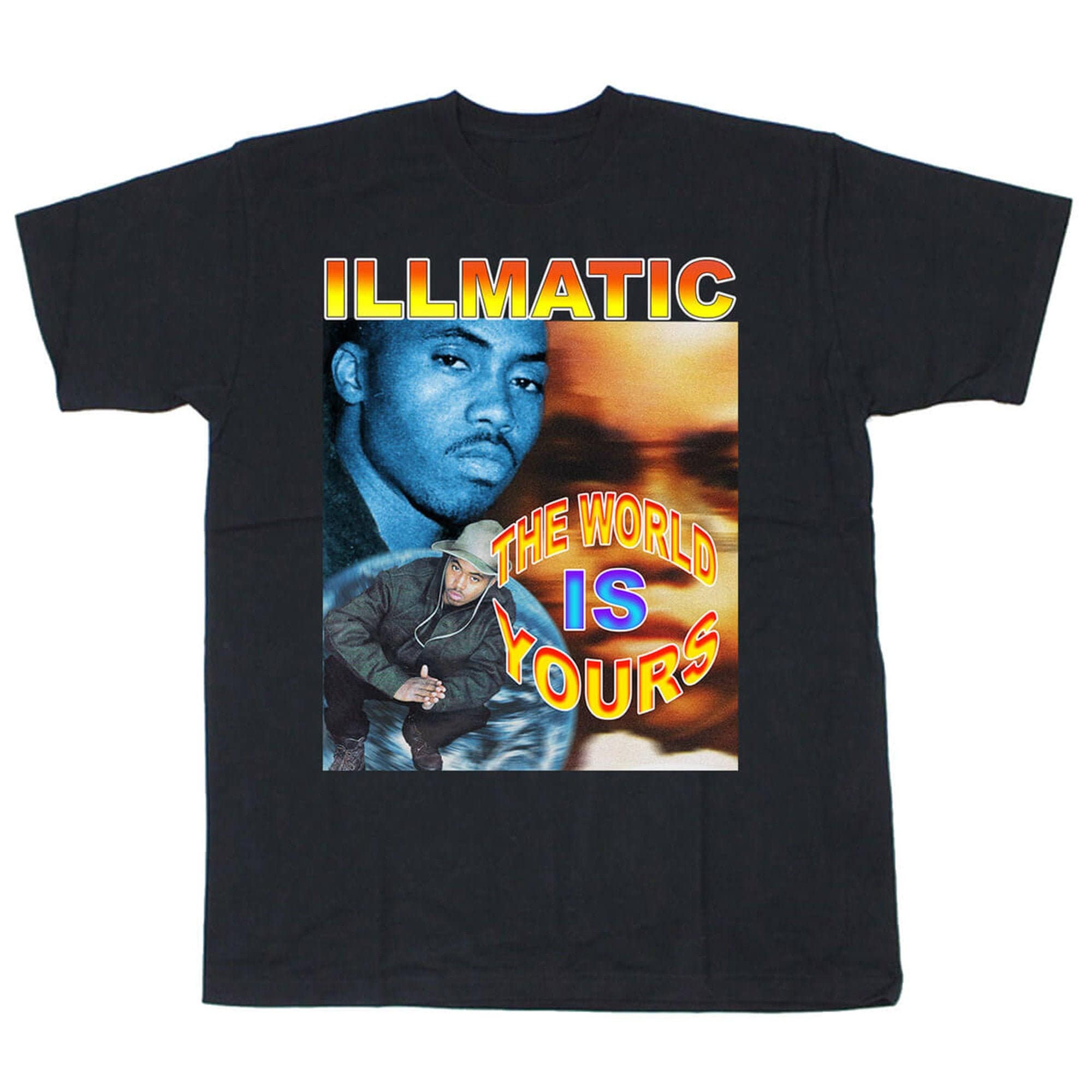 Nas illmatic Tシャツ　ヴィンテージ Vintage Style Authentic Nas Rap Tee T-shirt Black Illmatic the