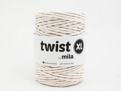 2 Spools Ecru MACRAME Cord Cotton Rope 1.5MM Cotton String Twisted CORD Cotton  Twine Macrame Rope 164yd/150m/492ft 