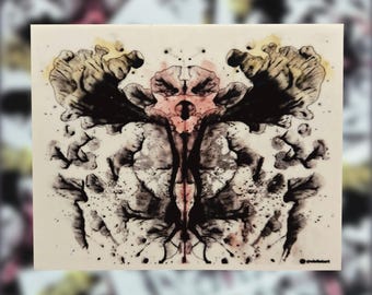 Rorschach Uterus Vinyl Sticker – Anatomy Art