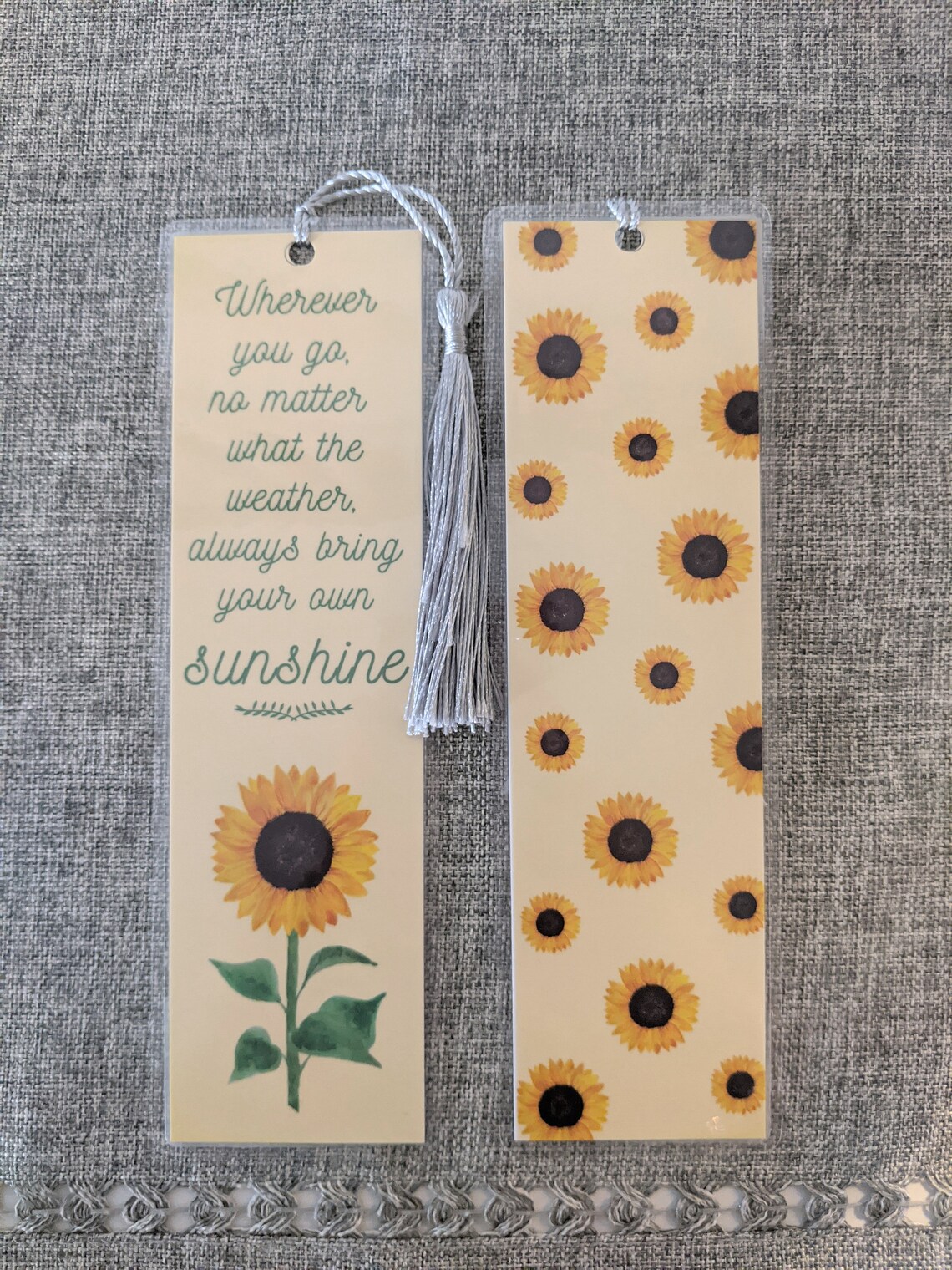Sunflower Bookmark Floral Bookmark Gifts for Her Yellow Etsy