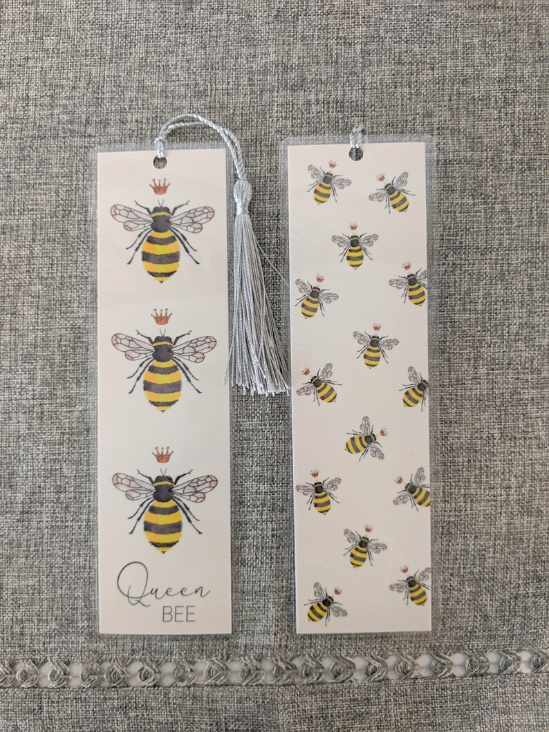 Bumble Bee Bookmark Bee Bookmark Queen Bee Bookmark Book | Etsy