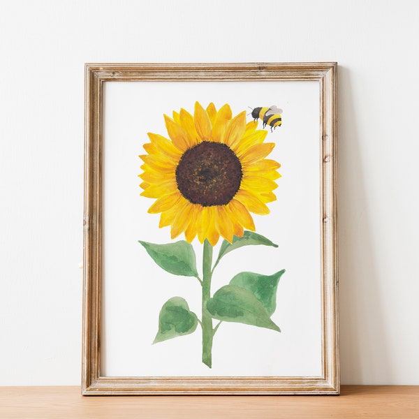 Sunflower Wall Art Etsy