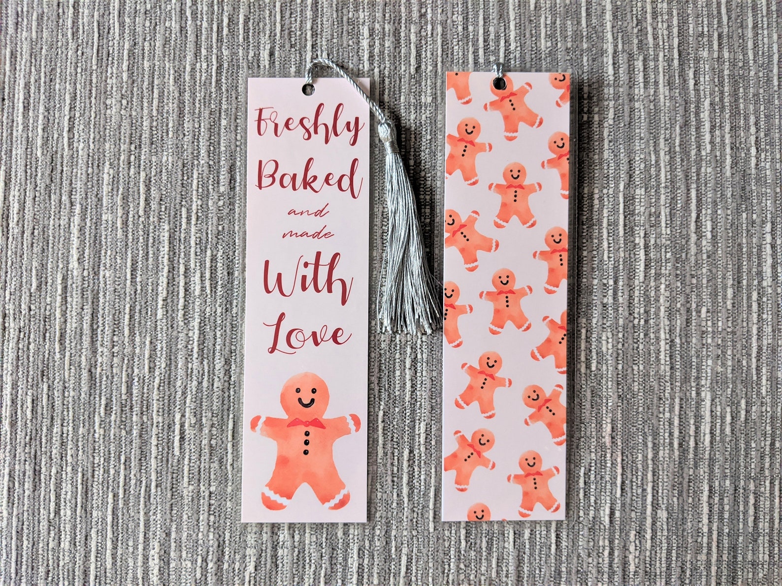 Gingerbread Man Bookmark Baking Bookmark Recipe Bookmark Etsy