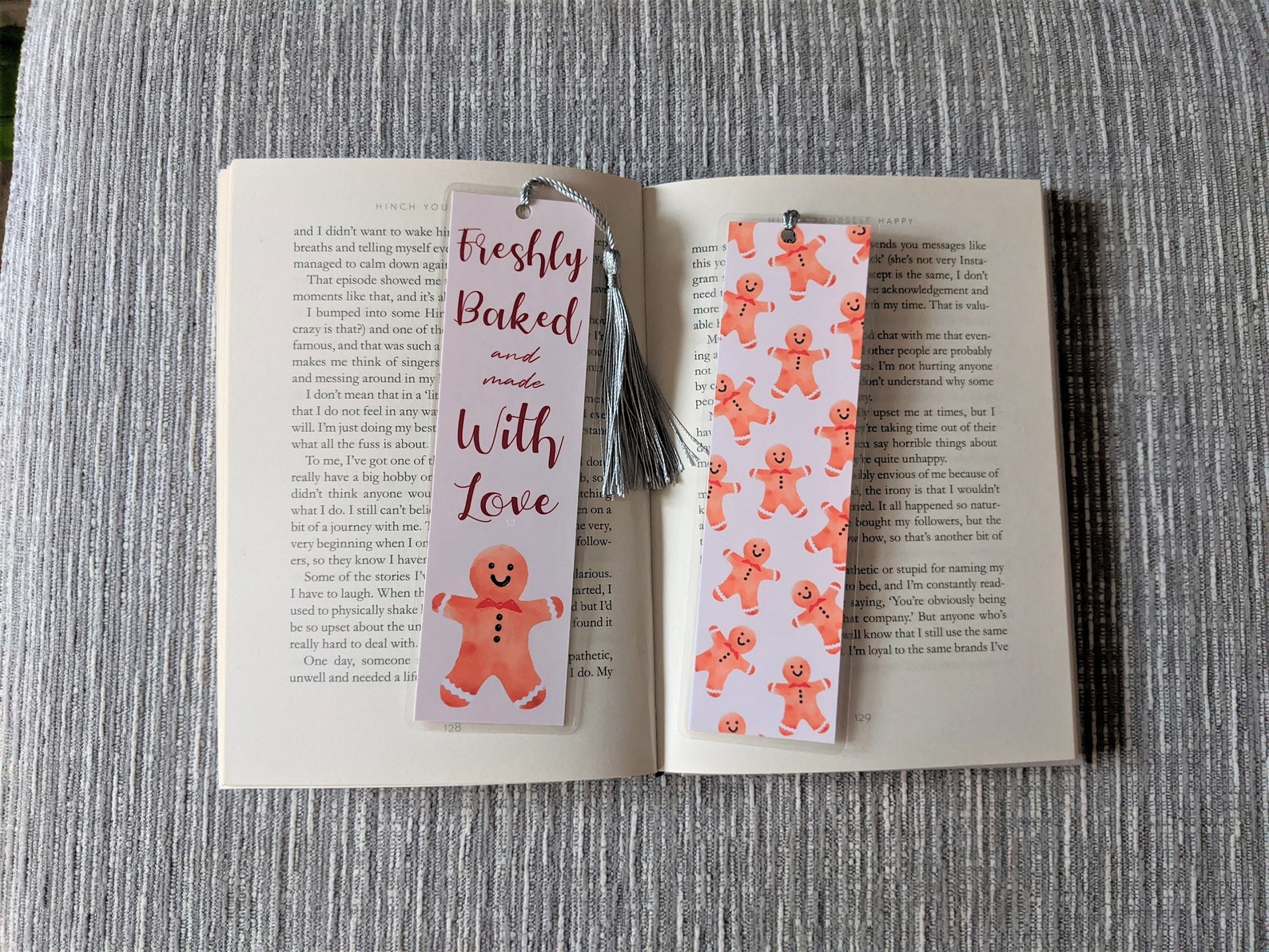 Gingerbread Man Bookmark Baking Recipe Bookmark Made With Etsy