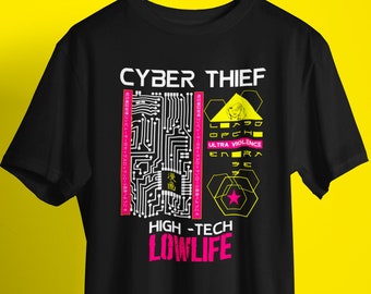 Cyber Shirt for Gamer | Cyberpunk | Futuristic T-Shirt | Sci-fi shirt | Japanese Streetwear |  Otaku Tee | Harajuku | Anime