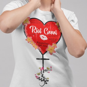 Riot Grrrl T-Shirt: Feminist Punk Girl PWR Tee