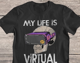 Virtual Reality Gamer T-Shirt: Metaverse Cyberpunk Style