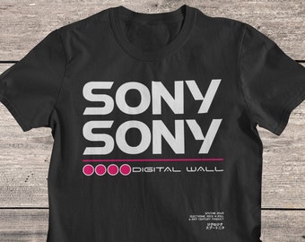 トップス 90s Vintage Sony Walkman 20th T Shirt XL SONY SPORTS WALKMAN Vintage T Shirt size XL Yellow Allover
