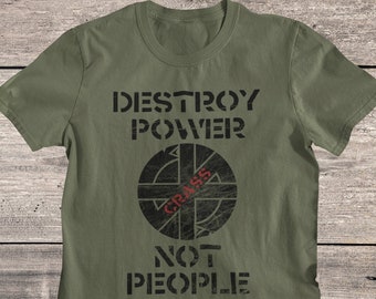 CRASS Punk Band T-Shirt, Anti War Shirt, Post Punk, Hardcore Anarchy