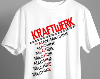 T-shirt Kraftwerk The Man-Machine 70s Electronic Synth Avant Garde Vintage Retro