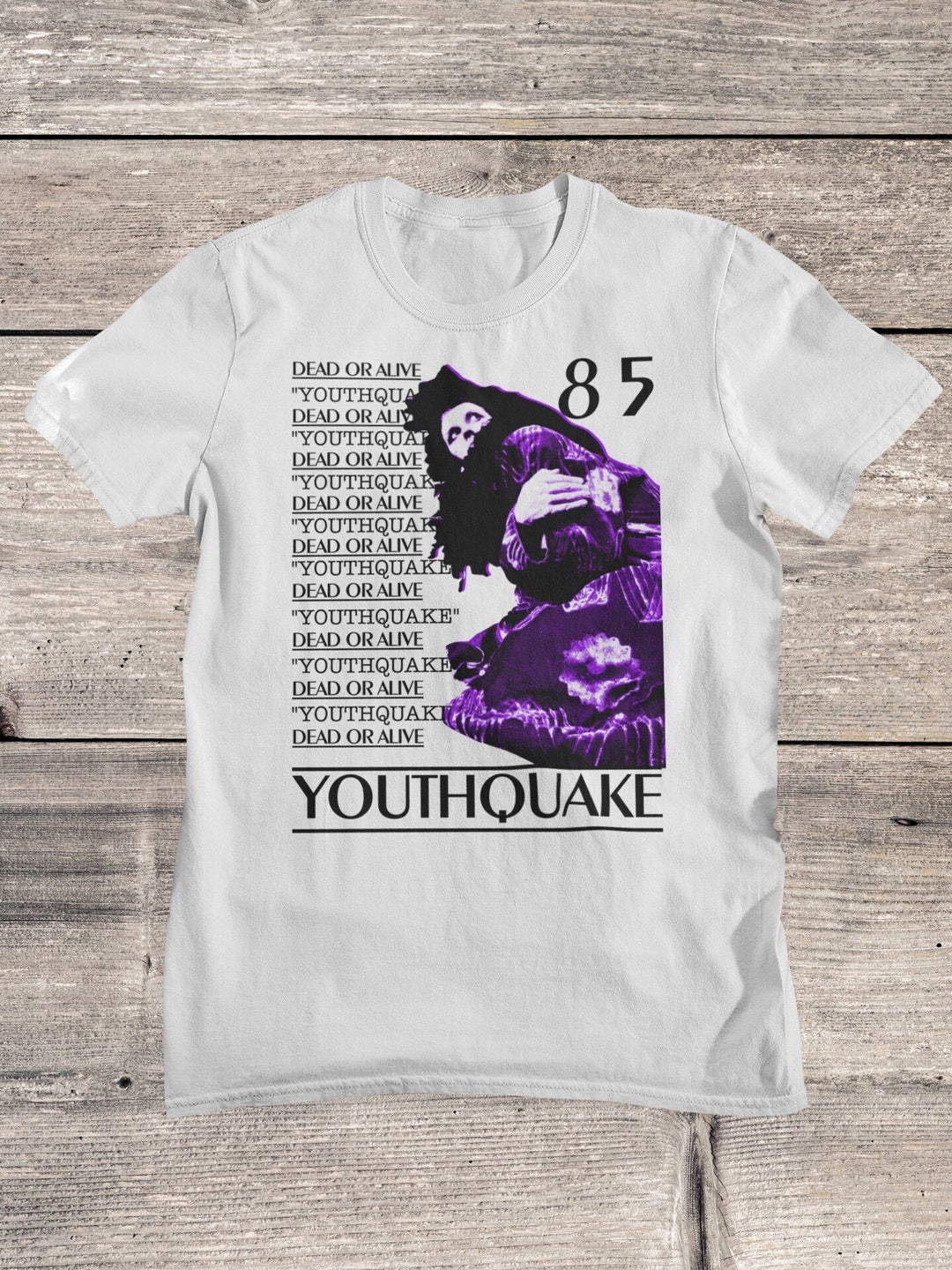 DEAD OR ALIVE YOUTHQUAKE '85 Tシャツ Dead or Alive, Pete Burns T Shirt, Youthquake, Soft Black