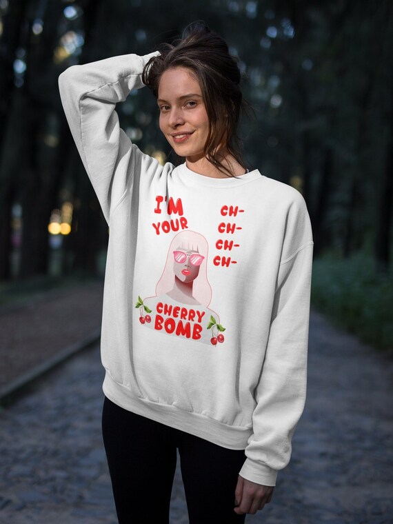 Cherry Bomb Sweatshirt Cute Women's 