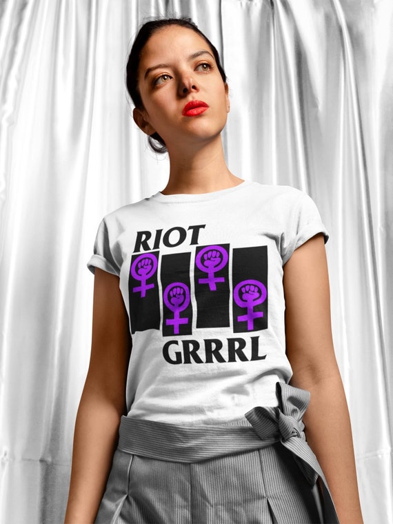 Womens Riot Grrrl T-Shirt For Girls Womens Riot Grrrl T-Shirt For Girls