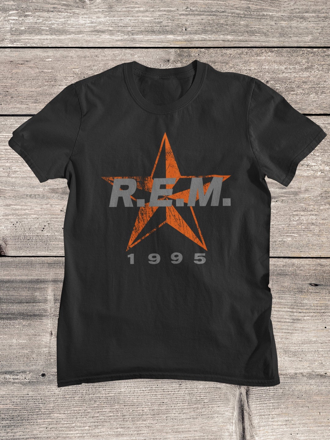 トップス 90s R.E.M. tshirt 1995 90s R.E.M. Monster Tour 1995 Star Logo Band t-shirt Extra