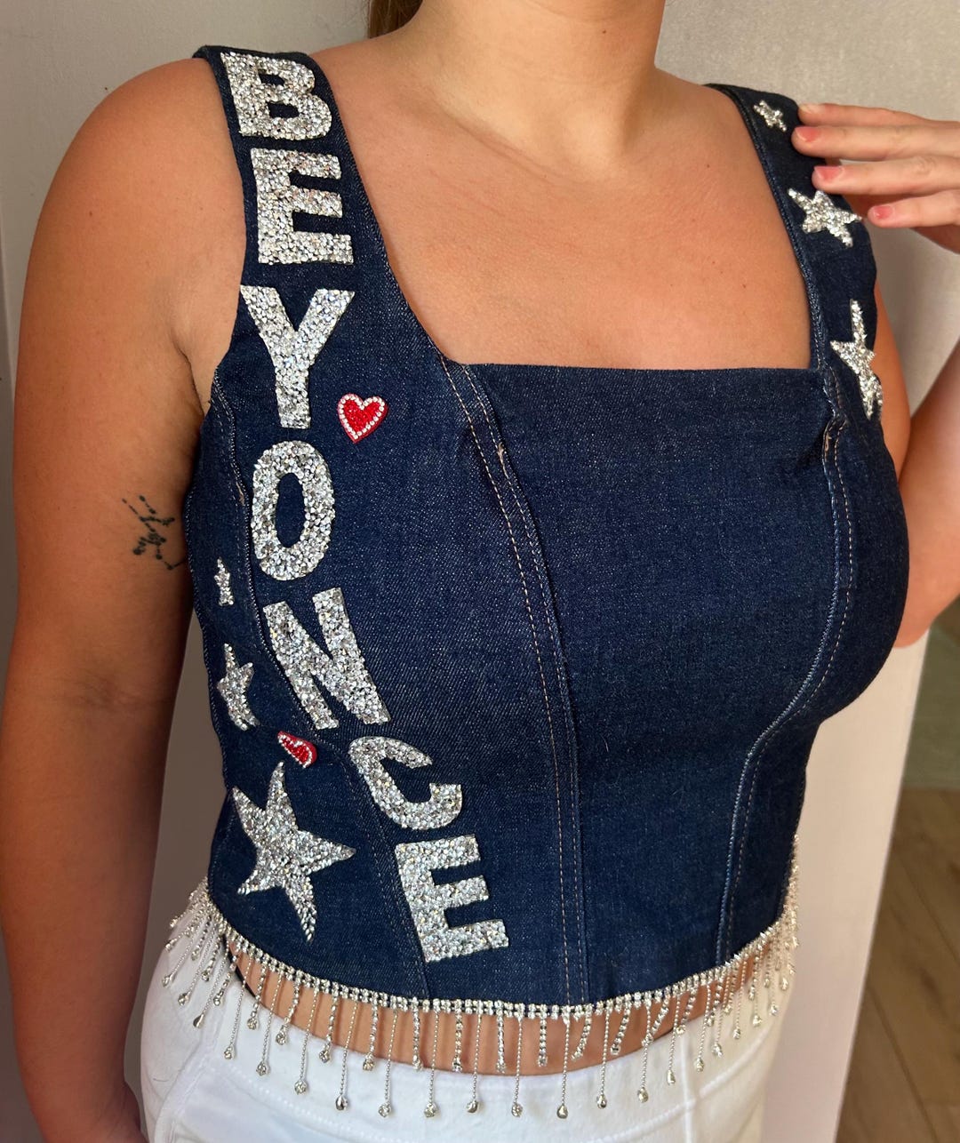 Beyoncé Cowboy Carter Tour 2025 Top | Denim Corset | Concert ...