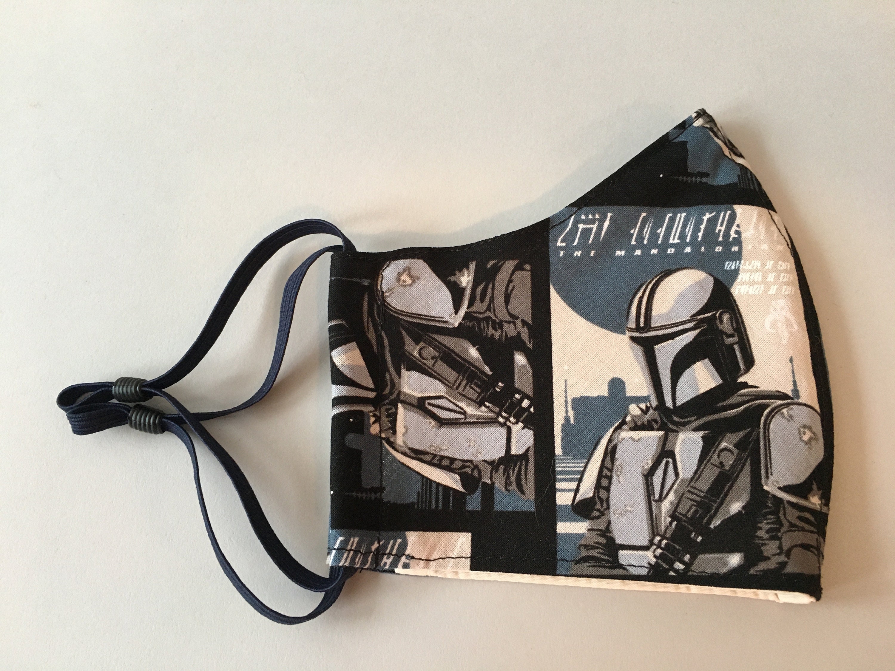 Star Wars Mandalorian Din Djarin Face Mask with Filter Pocket | Etsy
