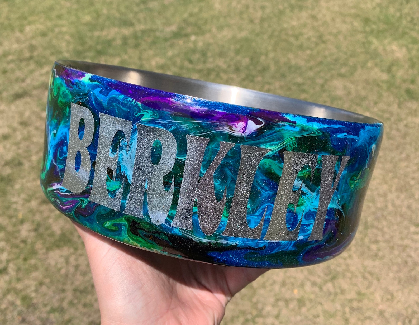 Personalized Custom Epoxy Dog or Cat Bowl Personalized Dog Etsy