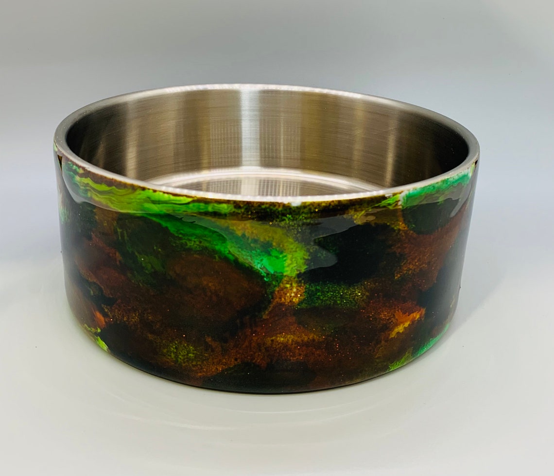 Custom Epoxy Personalized Pet Bowl Camouflage Pet Bowl Dog Etsy