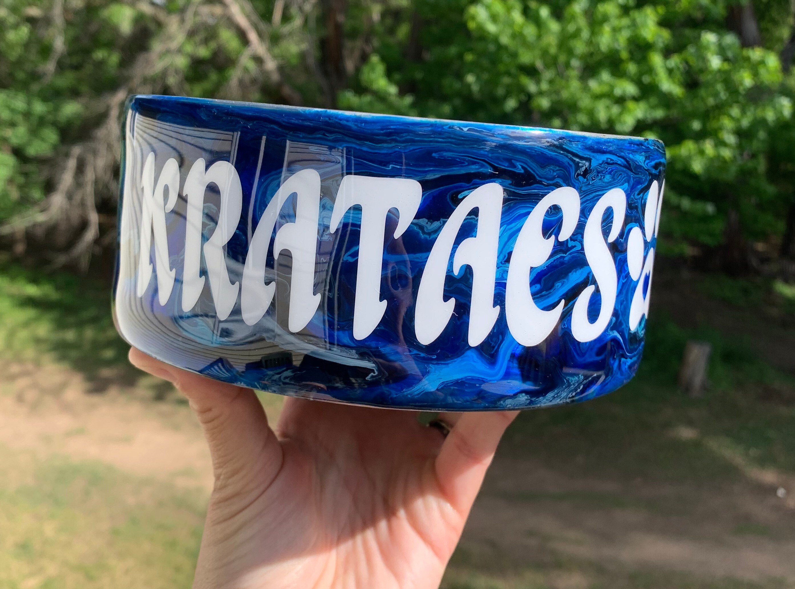 Personalized Custom Epoxy Dog or Cat Bowl Personalized dog Etsy