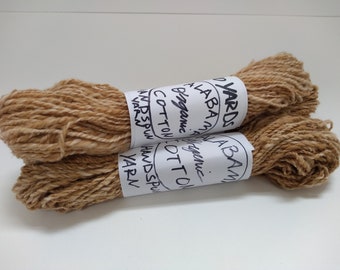 Hilo de algodón americano Upland Brown hilado a mano