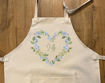 Personalised Ladies Apron - Birthday Gift - Christmas Present - Wife - Girlfriend - Mum - Grandma - Nanny - Nana