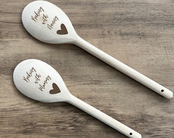 Personalised Wooden Baking Spoon - Gift for Grandma, Nanny - Christmas Gift - Xmas Present - From Grandchildren