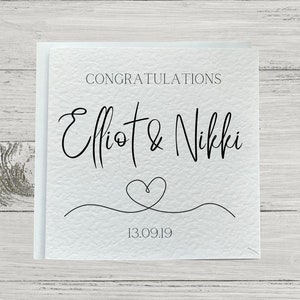 Personalised Wedding Card - Anniversary Card - Engagement Card - To The Happy Couple