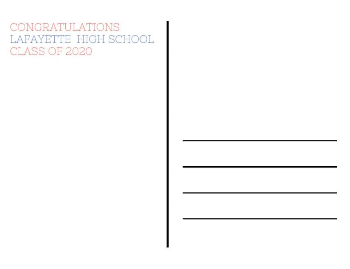 Graduation Postcard PDF Customizable Etsy