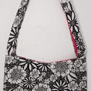 Handmade Hobo Bag in Floral and Hot Pink