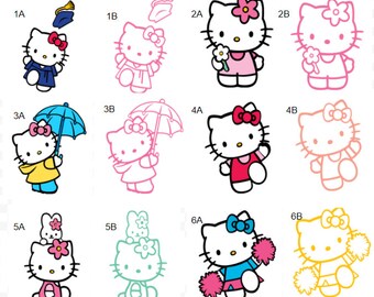 Hello Kitty Decal Etsy