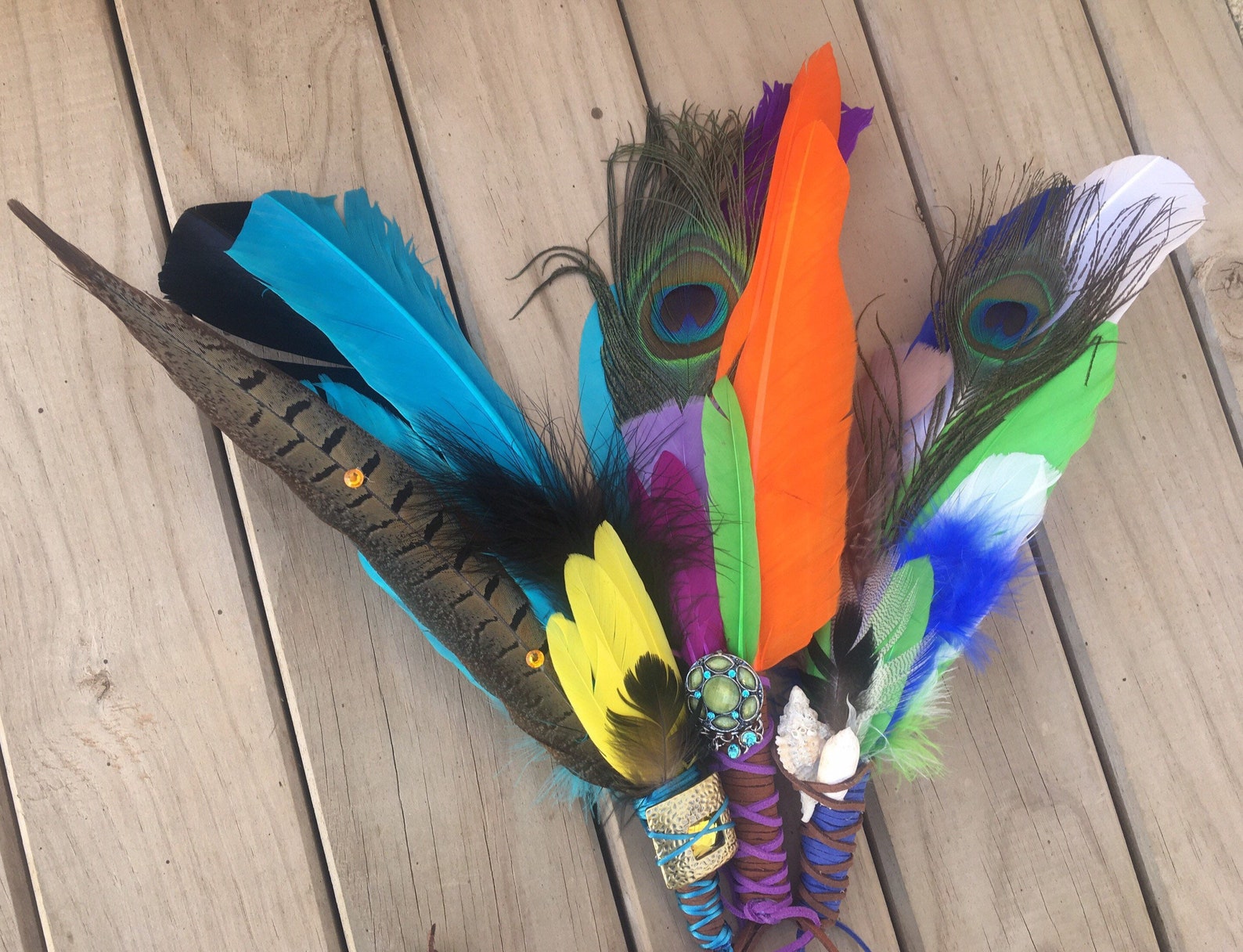 Smudging Feathers Feather Wand Native American smudge Etsy