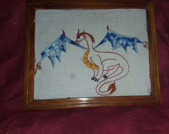 Embroidered Dragon Wall Art
