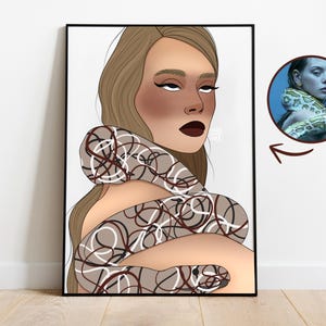 Custom digital portraits from photo, personalized drawing, memorial gift, sketch drawing, grumpy