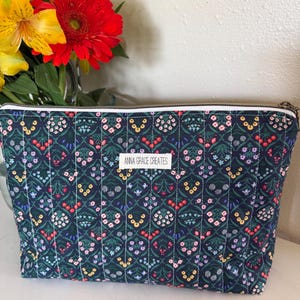 Wildblumen Mäppchen | Gesteppte Schminktasche | Rifle Paper Co Gesteppte Tasche