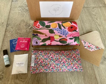 Savasana Liberty Print Lavendel Augenkissen, Gewichtet, Meditation, Entspannung, Achtsamkeit, Yoga Geschenk, Bio, Wellness, Lehrer Geschenk