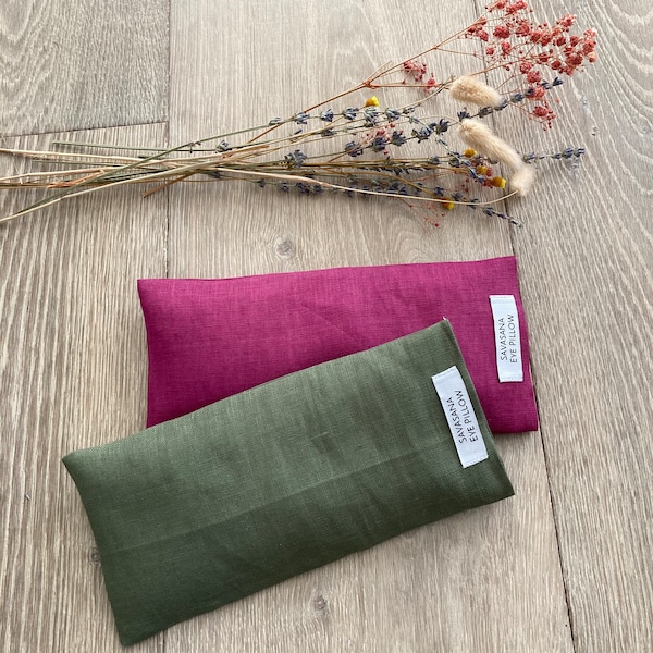 Savasana Relaxing Lavender Eye Pillows, Organic, Washable Cover, Handmade, Self Care