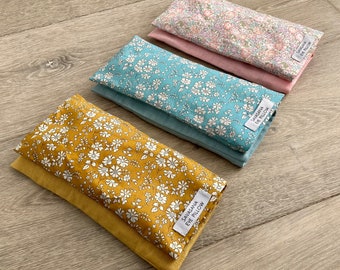 Savasana, housse amovible lavable, lin, Liberty of London, coussin pour les yeux relaxant lavande, yoga, méditation, soins personnels, cadeau pour enseignant