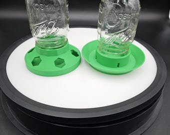 Cute 3D Printed Mini Quail Chick Mason Jar Chicken Coop Quail Coop Feeder and Chick Coop Waterer For Brooder Hen House Backyard Chickens