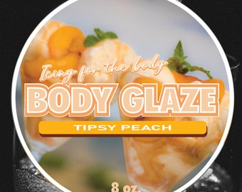 Tipsy Peach Body Glaze, Luxurious Body Butter, Non-greasy, Natural Moisturizer, Natural Lotion