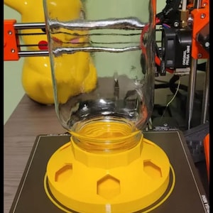 3D Printed Standard Size & Wide Mouth Size Mason Jar Chicken Coop Quail Coop Feeder and Chicken Coop Waterer For Hen House Backyard Chickens