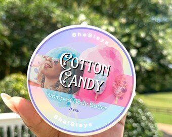 Cotton Candy Whipped Body Glaze, Luxurious Whipped Body Butter, Shea & Mango Butters, Non-greasy, Natural Moisturizer, Natural Lotion.