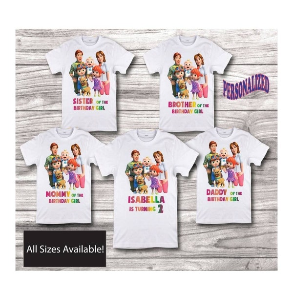 Cocomelon Personalized Girl or Boy (Adult Sizes)