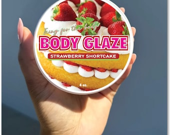 Strawberry Shortcake Glazed Body Butter, Luxurious Body Glaze, Body Butter