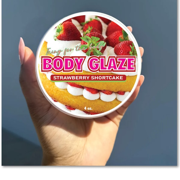 Strawberry Shortcake Glazed Body Butter, Luxurious Body Glaze, Body Butter